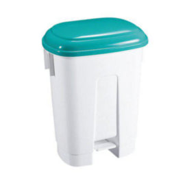 30L Plastic Bin White/Green 348024 – cleaning & hygiene supplies