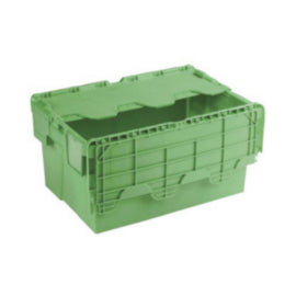 Attached Lid Container 54L Green – cleaning & hygiene supplies