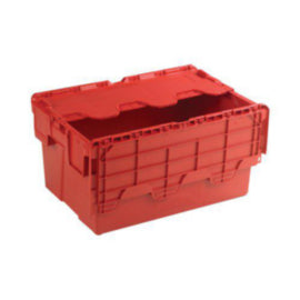 Red Attached Lid Container 54L – cleaning & hygiene supplies