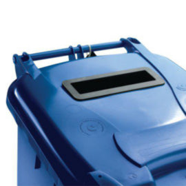 240L Locked Blue Wheelie Bin 377892 – waste bins & containers