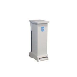 Pedal Operated Sack Holder Plastic Fire Resistant 28L White – cleaning & hygiene supplies
