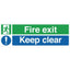 Fire Exit Keep Clear Sign – cleaning & hygiene supplies
