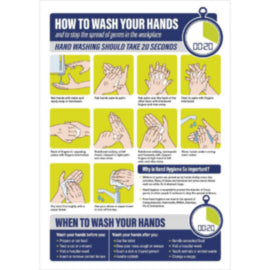 How To Wash Your Hands Sign A4 SelfAdhesive – cleaning & hygiene supplies
