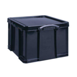 Really Useful 42L Rcyc Storage Box Black – waste bins & containers