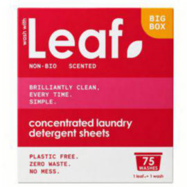 Wash with Leaf Non-Bio Laundry Sheet 75 per pack – laundry care