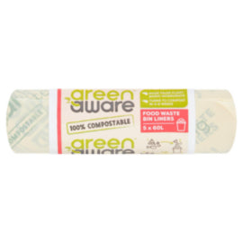 Green Aware 60l Compostable Bags – bin liners & refuse sacks