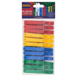 Dosco Plastic Pegs 24 Pack – cleaning & hygiene supplies