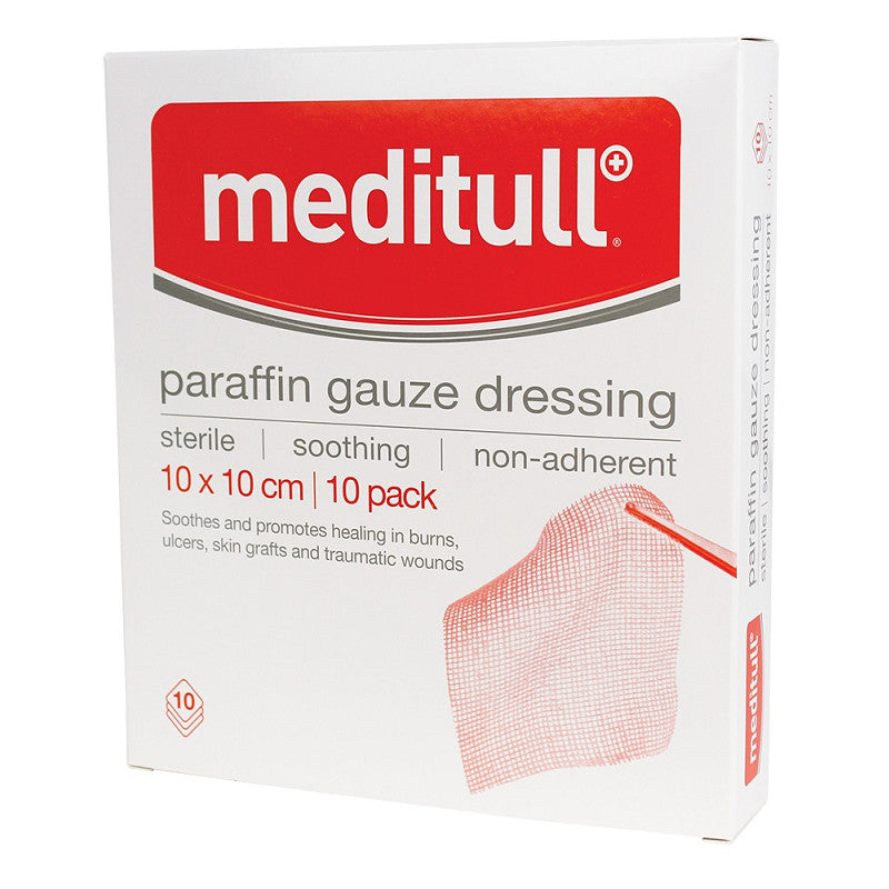 Meditull Parafin Gauze Dressing 10*10cm - Box of 10