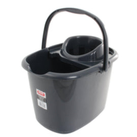 Home Essentials Household Graphite Poly Mop Bucket 15L – mops, brooms & cleaning tools