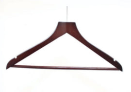 Anti Theft Hanger Mahogany with Gold Hook - 43 cm – cleaning & hygiene supplies