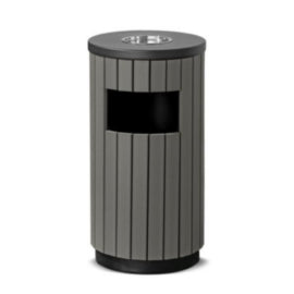 Classic Outdoor Waste Bin MURRAY Ashtray Top 400x750 mm 33 L Grey – waste bins & containers