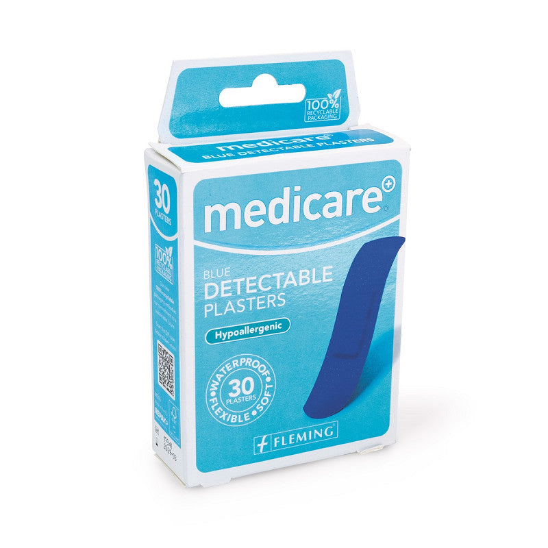 Medicare Blue Detectable Plasters 30's - Box of 10