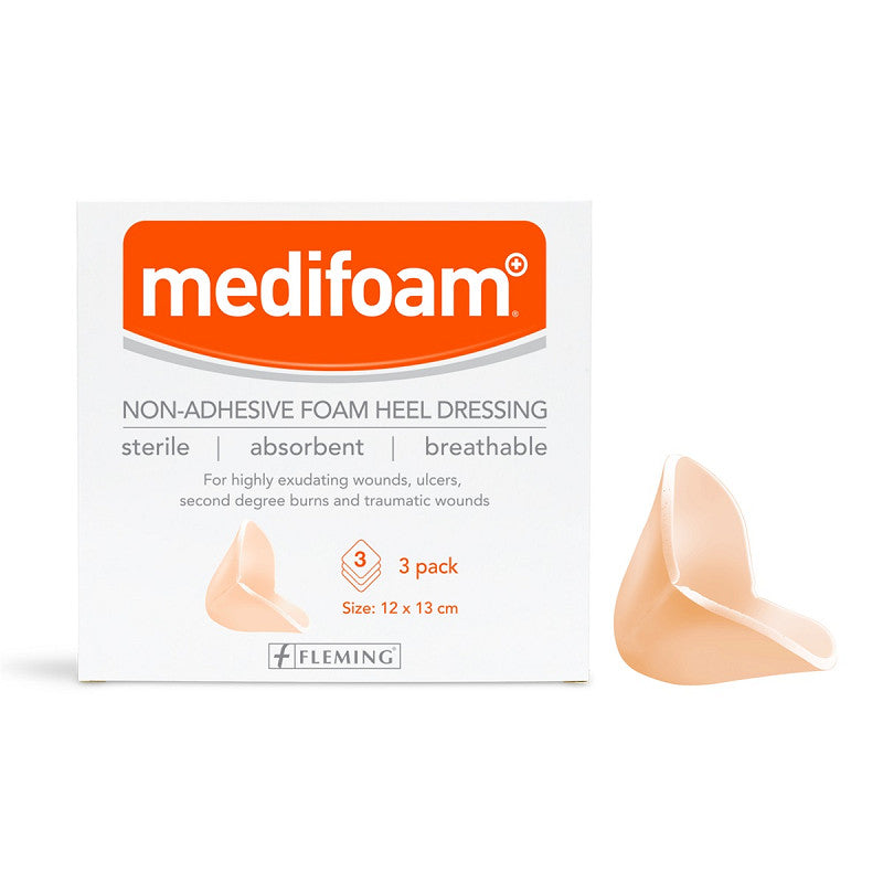 Medifoam Non Adhesive Foam Heel Dressing 12x13cm - Box of 3