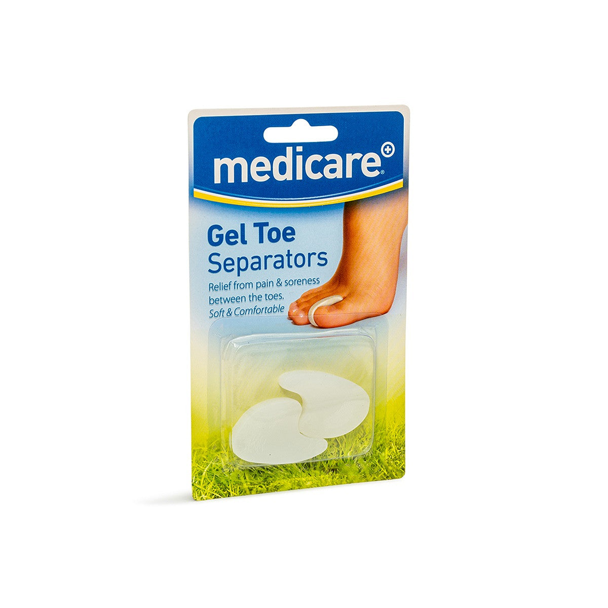 Medicare gel toe separators clear soft gel – inter-toe friction and overlap relief