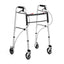 4-Wheeled Walker with Brakes – Foldable Aluminum Rollator for Seniors & Mobility Support