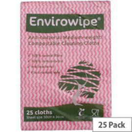 Envirowipe Plus Folded Cleaning Cloths Red (6x25) – cleaning & sanitising wipes