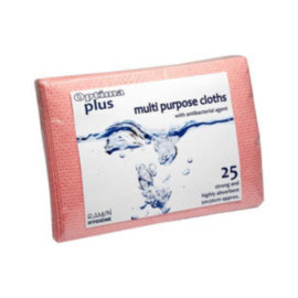 Optima Plus 759b Super Absorbent Anti-bacterial Cloths - Red (6 Packs of 25) – cloths, scourers & dusters