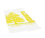 Recyclable Sacks Clear with Yellow Print 29Inchx36Inch 88 Gauge – bin liners & refuse sacks