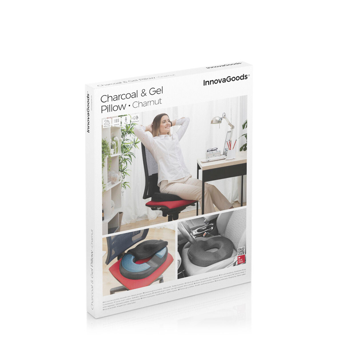 Ergonomic Gel & Bamboo Charcoal Seat Cushion – Comfort & Pressure Relief for Seniors | Removable Washable Cover