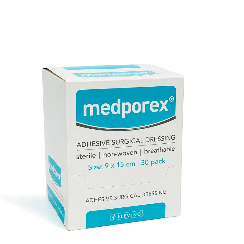 Medporex Adhesive Dressing 9x15cm - Box of 30