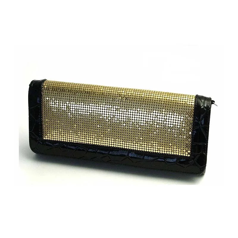 Sequin Clutch Bag Gold (Pack of 6)