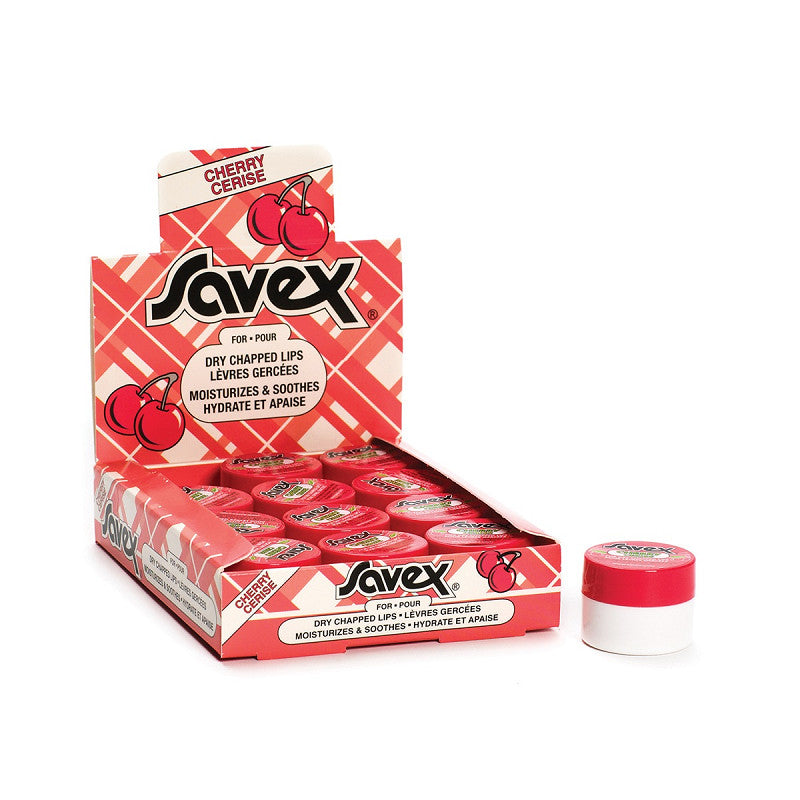 Savex Cherry Lip Balm Jar 25oz (pack of 12) - Box of 12