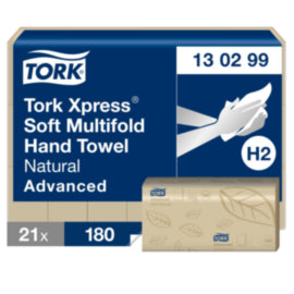 Tork Xpress Soft Multifold Natural Hand Towel Advanced – hand towels & centrefeed rolls