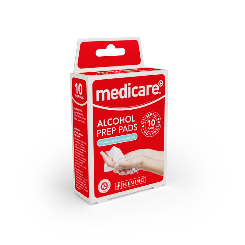 Medicare Alcohol Prep Pads 10's - Box of 10