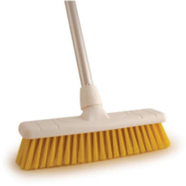 12Inch Medium Brush Yellow - 55Inch Aluminum Yellow Handle - 1x Per Pack – brushes & scrubbing tools