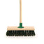 11Inch Stiff Brush Green PVC - 48Inch Wooden Handle - 1x Per Pack – brushes & scrubbing tools