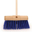 13Inch Stiff Yard Brush Blue Deluxe - 54Inch Wooden Handle - 1x Per Pack – mops, brooms & cleaning tools