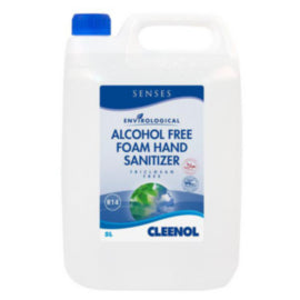 Cleenol Senses Alcohol-Free Foam Hand Sanitiser - 5 Litre Drum – surface cleaners & disinfectants