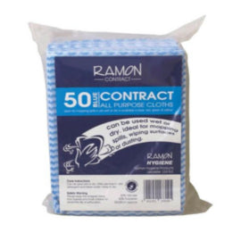 All Purpose Cloths 300mm x 380mm Blue - 50pk – cloths, scourers & dusters
