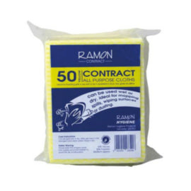 All Purpose Cloths 300mm x 380mm Yellow - 50pk – cloths, scourers & dusters