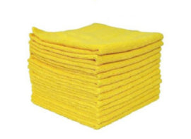 Premium Microfibre Cloths Yellow - 40 x 40cm 300GSM - 10pk – cloths, scourers & dusters
