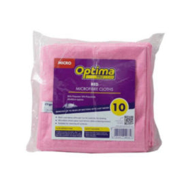 Microfibre General Purpose Cloth Red 400 x 400mm 250GSM- 10pk – cloths, scourers & dusters