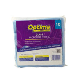 Microfibre Glass Cloth Blue 400mm x 400mm - 10pk – cloths, scourers & dusters
