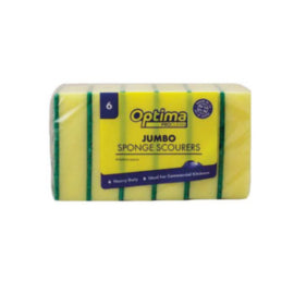 Optima Proclean Jumbo Sponge Scourers - 6 Per Pack – cloths, scourers & dusters