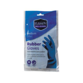 Janitorial Blue Cleaning Rubber Gloves - Medium Size - 1x Pair Per Pack – gloves & hand protection