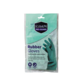 Janitorial Green Cleaning Rubber Gloves - Medium Size - 1x Pair Per Pack – gloves & hand protection