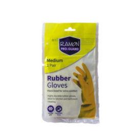 Janitorial Yellow Cleaning Rubber Gloves - Large Size - 1x Pair Per Pack – gloves & hand protection