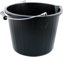 Industrial Black Bucket 15 litre - 1x Per Pack – buckets & cleaning accessories
