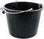 Industrial Black Bucket 15 litre - 1x Per Pack – buckets & cleaning accessories