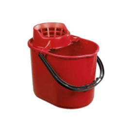 Deluxe Mop Bucket with Wringer Red 12x Litre - 1pk – mops, brooms & cleaning tools