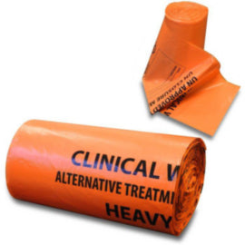 Orange Clinical Waste Bags - 28Inch x 39Inch Medium Duty 90 Litre - 200 Per Box – cleaning & hygiene supplies