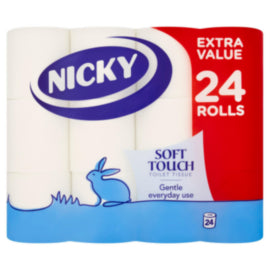 Nicky Soft Touch Toilet Tissue 24 Roll – toilet tissue & rolls