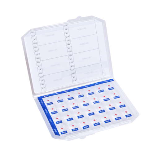 Pill Tray Daily Stickers - 4 Rows - detail view