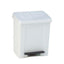 Dennox Sanitary Rectangular Pedal White Bin 8L 225x220x285mm 1pk – cleaning & hygiene supplies