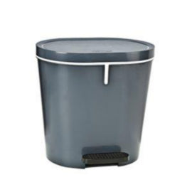 Dennox Sanitary Oval Pedal Antracite Dark Grey Bin 8L – cleaning & hygiene supplies