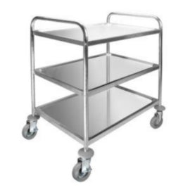 Lacor 3 Tier Stainless Steel Trolley 90x65x95cm – cleaning equipment & machines